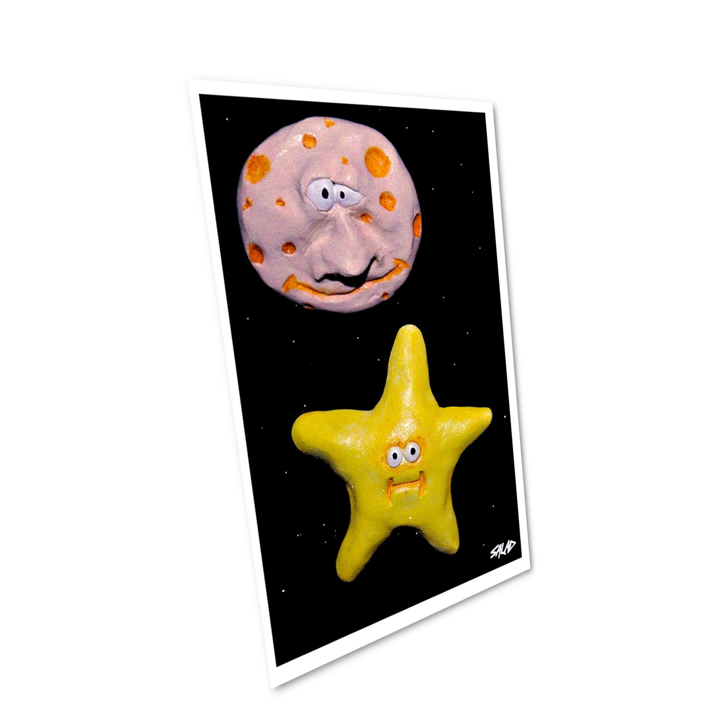 Star and Moon Print