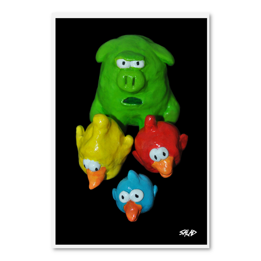 Unhappy Birds Print