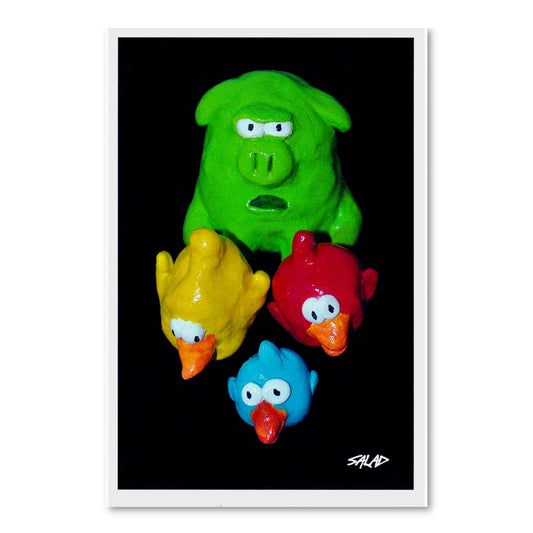 Unhappy Birds Print